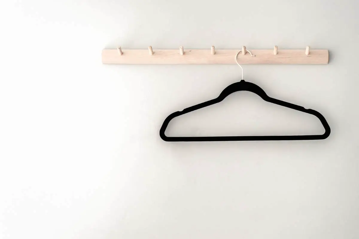 hanger on white wall hook