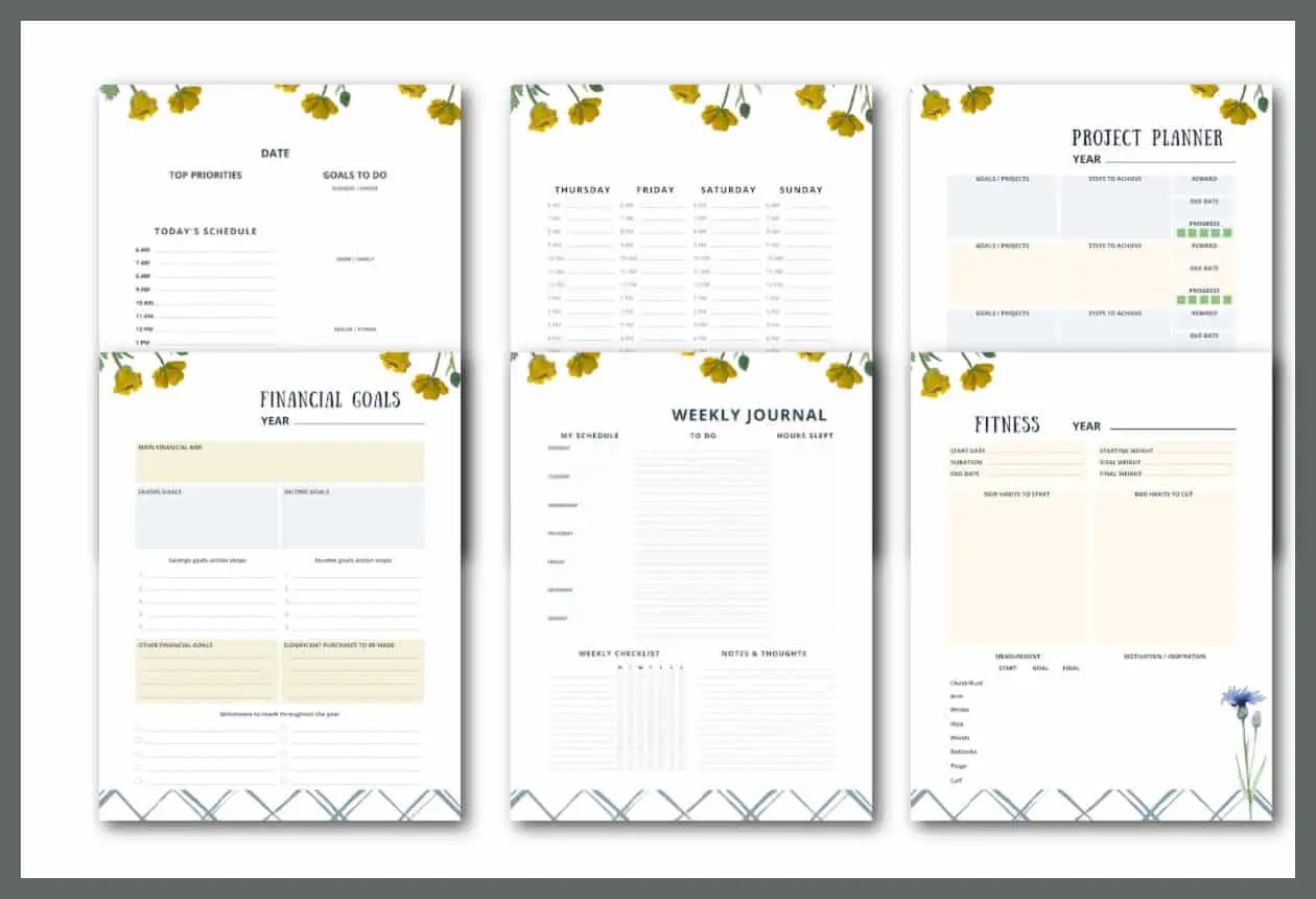 mom planner pages and checklists