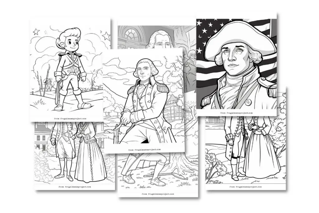 Free George Washington Coloring Pages (Easy Download!) - Frugal Mama ...